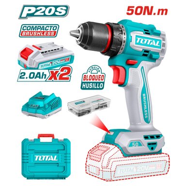 TALADRO ATORNILLADOR 50NM + 2 BATERIAS 2AH + CARGADOR TOTAL - 4