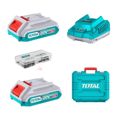 TALADRO ATORNILLADOR 50NM + 2 BATERIAS 2AH + CARGADOR TOTAL - 5