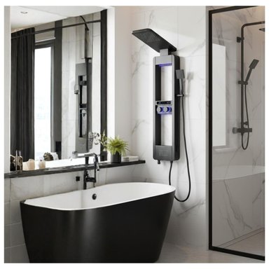 COLUMNA DE DUCHA NILO BLACK ACERO INOX FRATELLI - 2