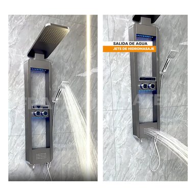 COLUMNA DE DUCHA NILO BLACK ACERO INOX FRATELLI - 3