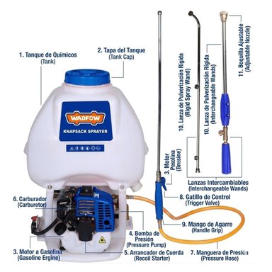 MOTOFUMIGADORA A GASOLINA 25 LITROS WADFOW - 5