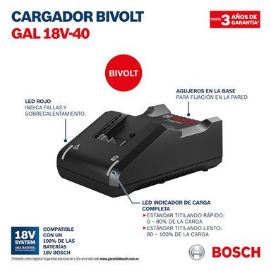 AMOLADORA ANGULAR 18V GWS 180 LI + 1BAT + 1CARG BOSCH - 7