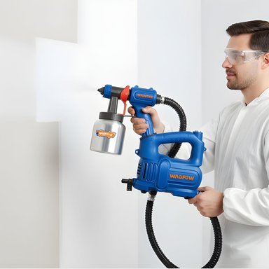 PISTOLA PARA PINTAR 550W CON VASO DE ALUMINIO 800ML WADFOW - 3