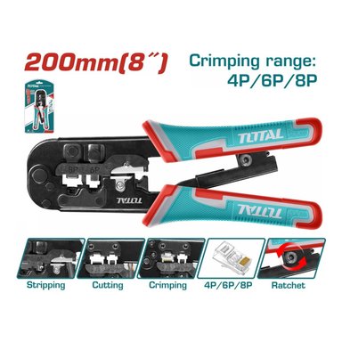 ALICATE PINZA CRIMPADORA 8' INDUSTRIAL TOTAL - 4