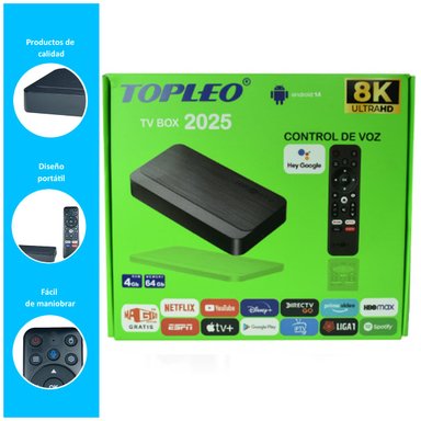 TV BOX TOPLEO 2025 DE ALTA RESOLUCIÓN - 2