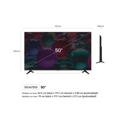 TELEVISOR LG LED 4K UHD THINQ AI SMART 50' 50UA7300PSB + CONTROL MAGIC 2025 - 7