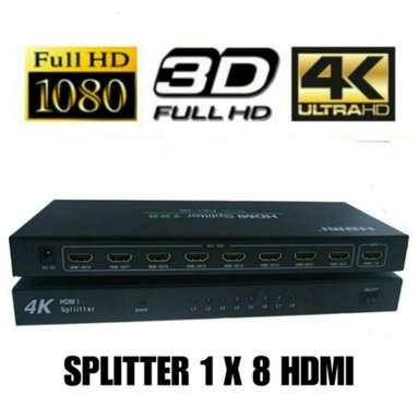 SPLITTER 1X8 HDMI 1.4 FULL HD 4K MULTIPLICA SEÑAL CONECTA 8TV SANTOFA ELECTRONICS - 1