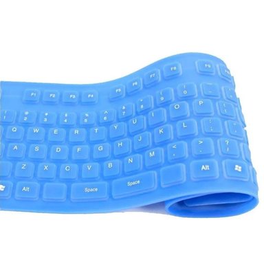 TECLADO FLEXIBLE KEYBOARD WB-86 PARA PC PORTÁTIL ALFABÉTICO SANTOFA ELECTRONICS AZUL S0641-1 - 2