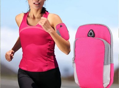 BOLSO PORTA CELULAR DEPORTIVO CON CORREA BRAZALATE FUCSIA SANTOFA ELECTRONICS S0259 - 2