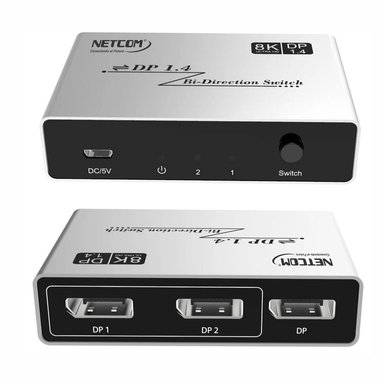 SWITCH 1408A SPLITTER DISPLAYPORT V1.4 BIDIRECCIONAL 8K NETCOM SANTOFA ELECTRONICS - 6