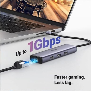 UGREEN 15598 REVODOK HUB USB-C 6 EN 1 100W HDMI 4K RJ45 1000MBPS SANTOFA ELECTRONICS S1940 - 6