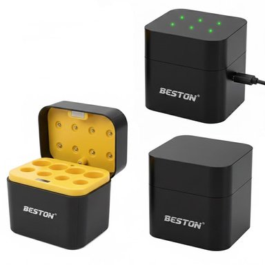 CARGADOR INTELIGENTE DE PILAS BATERÍAS RECARGABLES 4 PUESTOS AA 4 PUESTOS AAA M7037 SANTOFA ELECTRONICS S1991 - 2