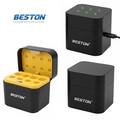 CARGADOR INTELIGENTE DE PILAS BATERÍAS RECARGABLES 4 PUESTOS AA 4 PUESTOS AAA M7037 SANTOFA ELECTRONICS S1991 - 7