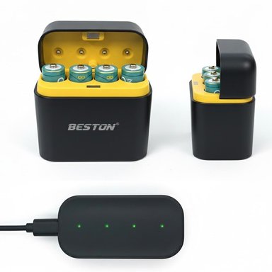 Cargador de pilas baterías AA recargables 4 puestos + 4 baterías AA SANTOFA ELECTRONICS S1995 - 10