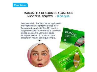MASCARILLA BIO AQUA 3 UNIDADES OJOS ALGAS CON NICOTINA 8G/PCS - 2