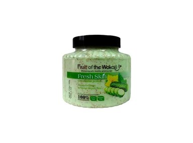 EXFOLIANTE FRUIT OF THE WOKALI AROMÁTICA CUERPO PEPINO 500G + REFINADOR POROS ALOE VERA 100G - 3