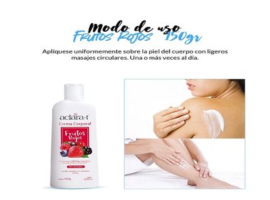 CREMA CUERPO ACLARA-T AROMÁTICA 3 UNIDADES FRUTOS ROJOS 150G - 2