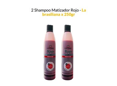 SHAMPOO LA BRASILIANA 2 UNIDADES MATIZADOR ROJO 250G - 1