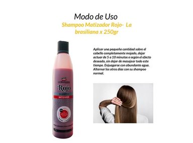 SHAMPOO LA BRASILIANA 2 UNIDADES MATIZADOR ROJO 250G - 2