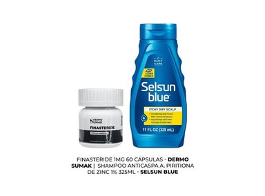 TRATAMIENTO CAPILAR FINASTERIDE 1MG X 60 CÁPSULAS + SHAMPOO ANTICASPA PIRITIONA ZINC 1% - 2