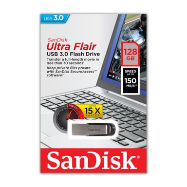 SANDISK PENDRIVE USB ULTRA FLAIR 128GB - 1