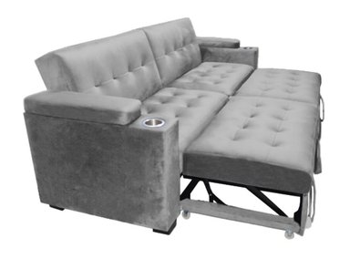 SOFA CAMA BARAKA HOME MADISON 2 CUERPOS CON PORTAVASO Y ALMACENAMIENTO KING - 1