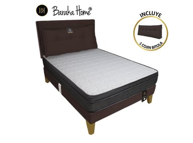 DORMITORIO BARAKA HOME TURIN SLIM 1.5 PLAZAS + CABECERA + COJIN BITOLA - 1