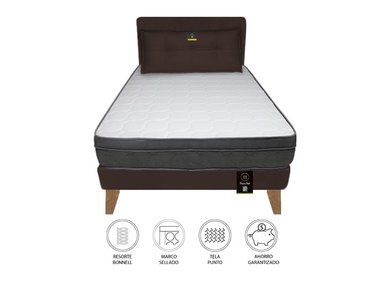 DORMITORIO BARAKA HOME TURIN SLIM 1.5 PLAZAS + CABECERA + COJIN BITOLA - 2