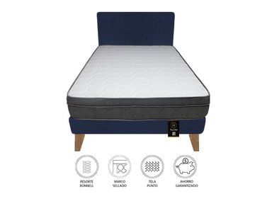 DORMITORIO BARAKA HOME TURIN SLIM 2 PLAZAS + CABECERA + 2 ALMOHADAS - 2