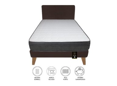 DORMITORIO BARAKA HOME TURIN SLIM 1.5 PLAZAS + CABECERA + 1 ALMOHADA - 2