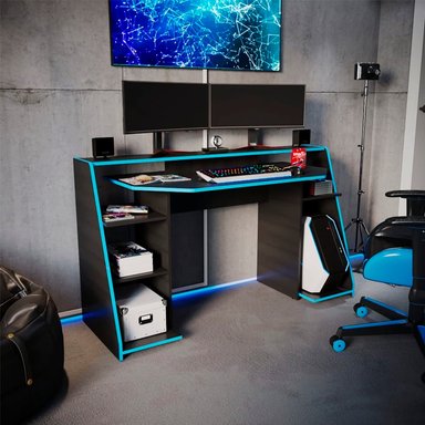 ESCRITORIO GAMER TEAVA - NEGRO - 4
