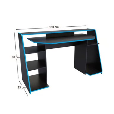 ESCRITORIO GAMER TEAVA - NEGRO - 5