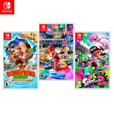 JUEGO NINTENDO SWITCH DONKEY KONG COUNTRY TROPICAL FREEZE + MARIO KART 8 DELUXE + SPLATOON 2 - 1