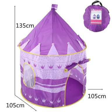 CARPA CASTILLO CASITA ARMABLE LILA NIÑAS - 3