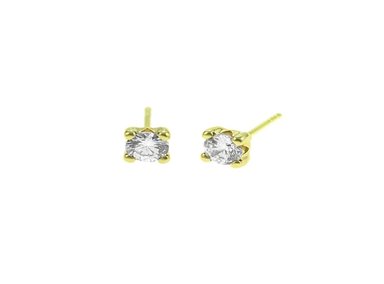 ARETES BALIQ SOLITARIO STUDSUÑAS ORO 18K - 1