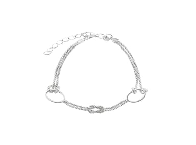 PULSERA OVALES NUDOS PLATA 925 - 1