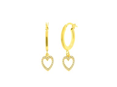 ARETES BALIQ INFINITO CZ GOLDENSILVER PLATA 925 - 1