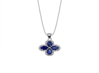 COLLAR CASUAL ZAFIRO PLATA 925 - 1