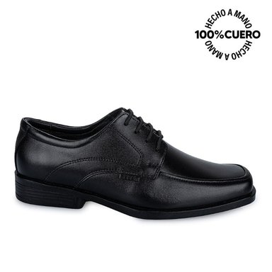 ZAPATOS ESCOLARES NIÑO RABBIT CUERO NEGRO LUIS-009-T - 1