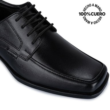ZAPATOS ESCOLARES NIÑO RABBIT CUERO NEGRO LUIS-009-T - 3