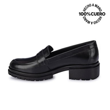 ZAPATOS CASUALES MUJER VIALE CUERO NEGRO TASTE-2302 MOCASÍN - 2