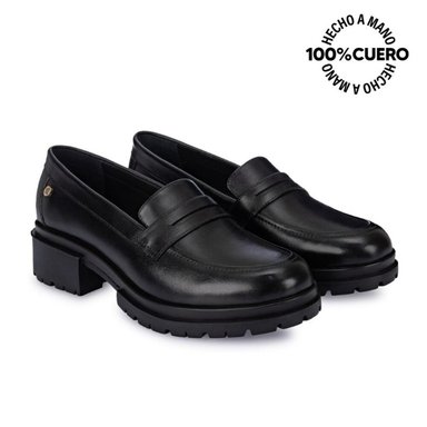 ZAPATOS CASUALES MUJER VIALE CUERO NEGRO TASTE-2302 MOCASÍN - 4