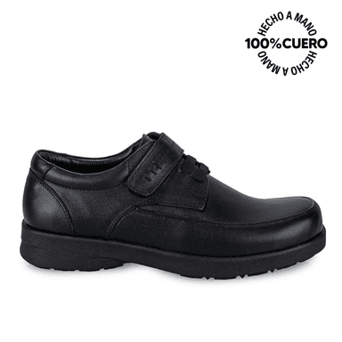 ZAPATOS ESCOLARES NIÑO VIALE CUERO NEGRO PEPE-010 T MONK STRAP CASUAL RABBIT - 1
