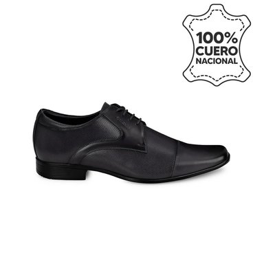 ZAPATOS DE VESTIR HOMBRE CALIMOD CUERO NEGRO VEM-002 DERBY - 1