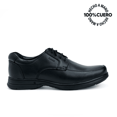 ZAPATOS ESCOLARES NIÑO RABBIT CUERO NEGRO DERBY CASUAL PEPE-2504 - 1