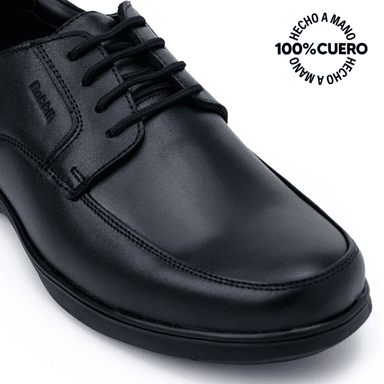 ZAPATOS ESCOLARES NIÑO RABBIT CUERO NEGRO DERBY CASUAL PEPE-2504 - 3