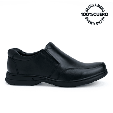 ZAPATOS ESCOLARES NIÑO RABBIT CUERO NEGRO MOCASÍN CASUAL PEPE-2507 - 1
