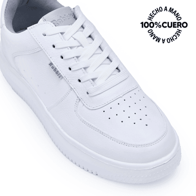 ZAPATILLAS ESCOLARES NIÑO RABBIT CUERO BLANCO CASUAL JOSE-2515 - 3