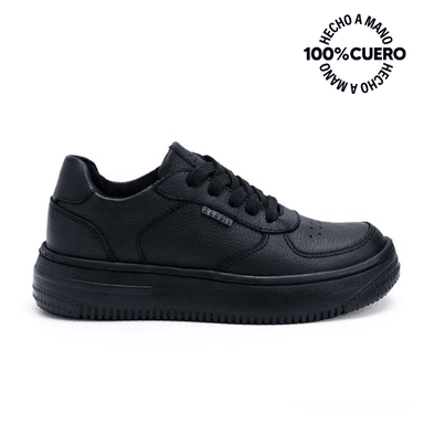 ZAPATILLAS ESCOLARES NIÑO RABBIT CUERO NEGRO CASUAL ANDREI-2503 - 1
