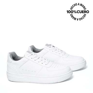 ZAPATILLAS ESCOLARES NIÑO VIALE CUERO BLANCO CASUAL JOSE-2516 HOMME - 4